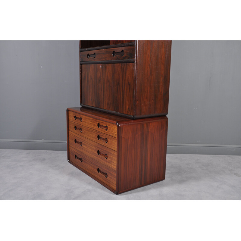 Vintage highboy chest of drawers in rosewood Nordisk Andels Eksport Denmark