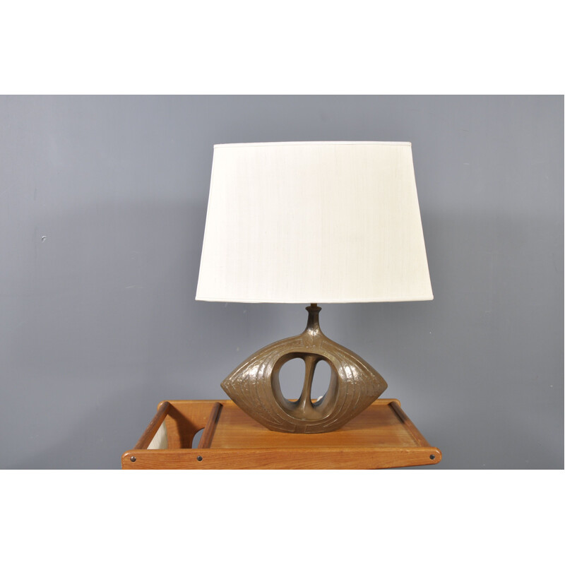 Vintage Scandinavian table lamp in bronze, 1970