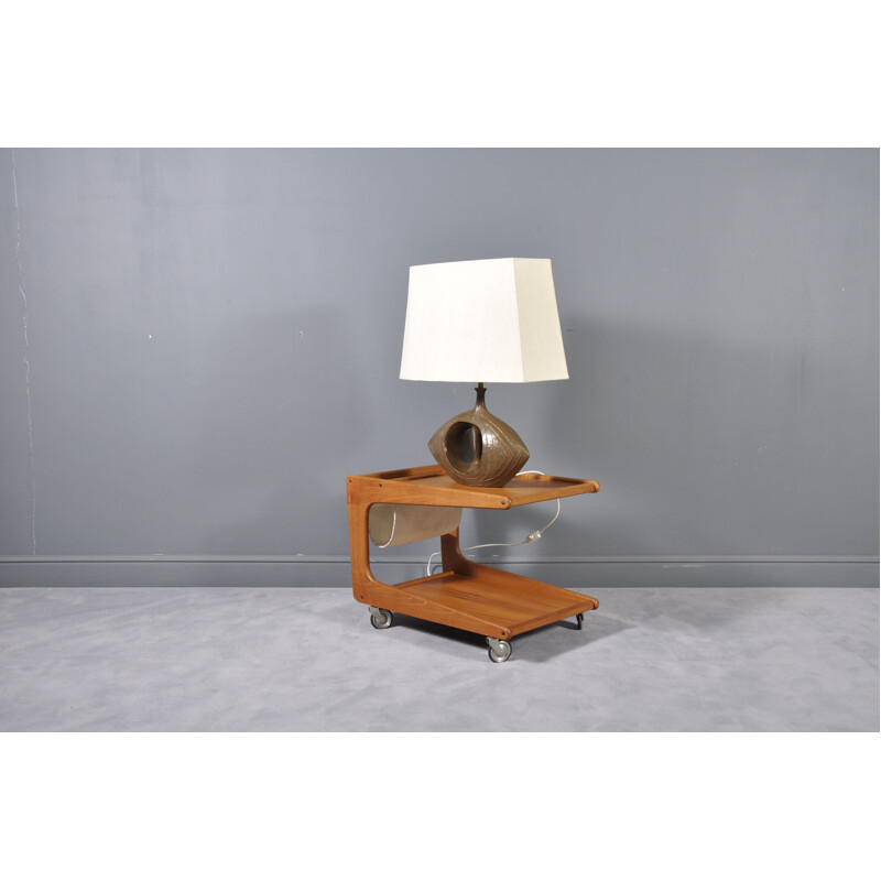 Lampe de table vintage Scandinave en bronze,1970