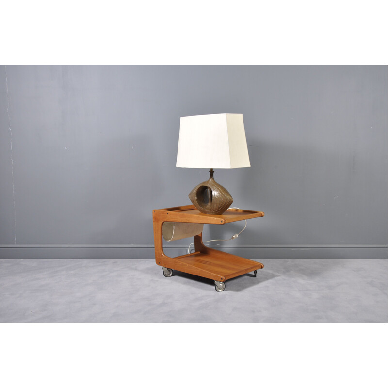 Vintage Scandinavian table lamp in bronze, 1970