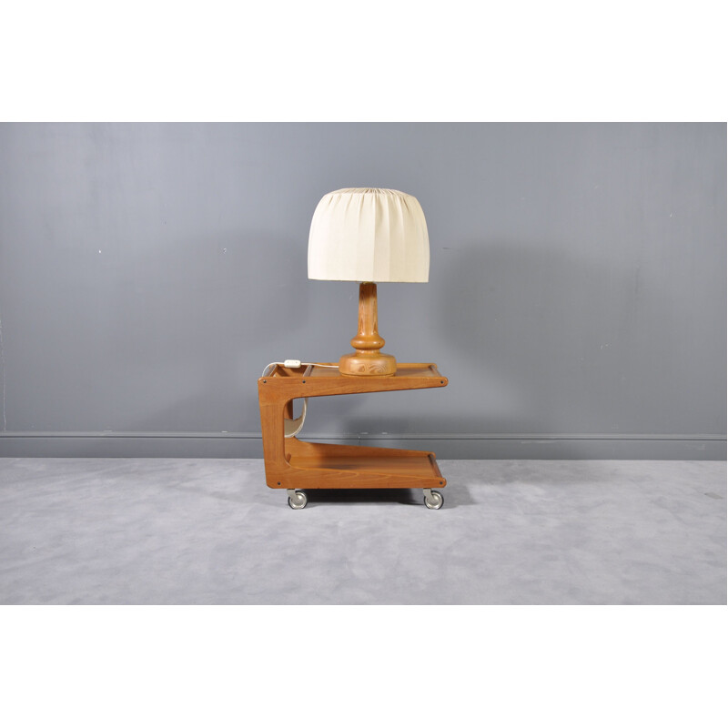 Vintage wooden table lamp by Hans-Agne Jakobsson for AB Ellysett,1960