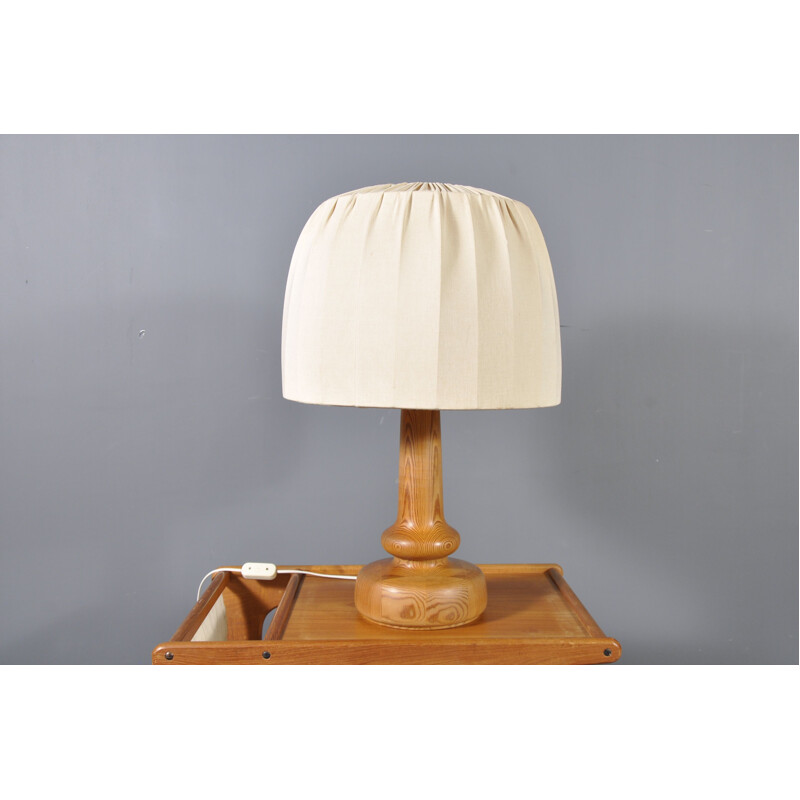 Lampe de table vintage en bois par Hans-Agne Jakobsson pour AB Ellysett,1960