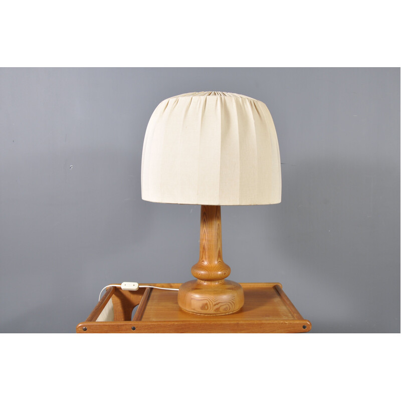 Vintage wooden table lamp by Hans-Agne Jakobsson for AB Ellysett,1960