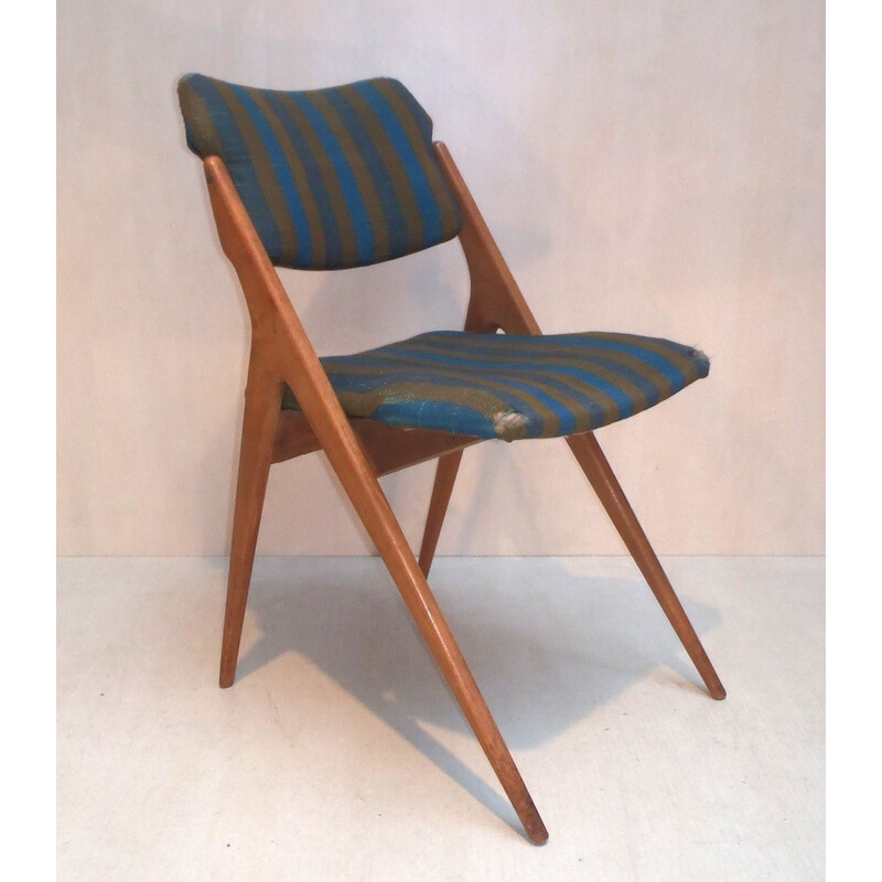 6 dining chairs, Gérard GUERMONPREZ - 1950s 