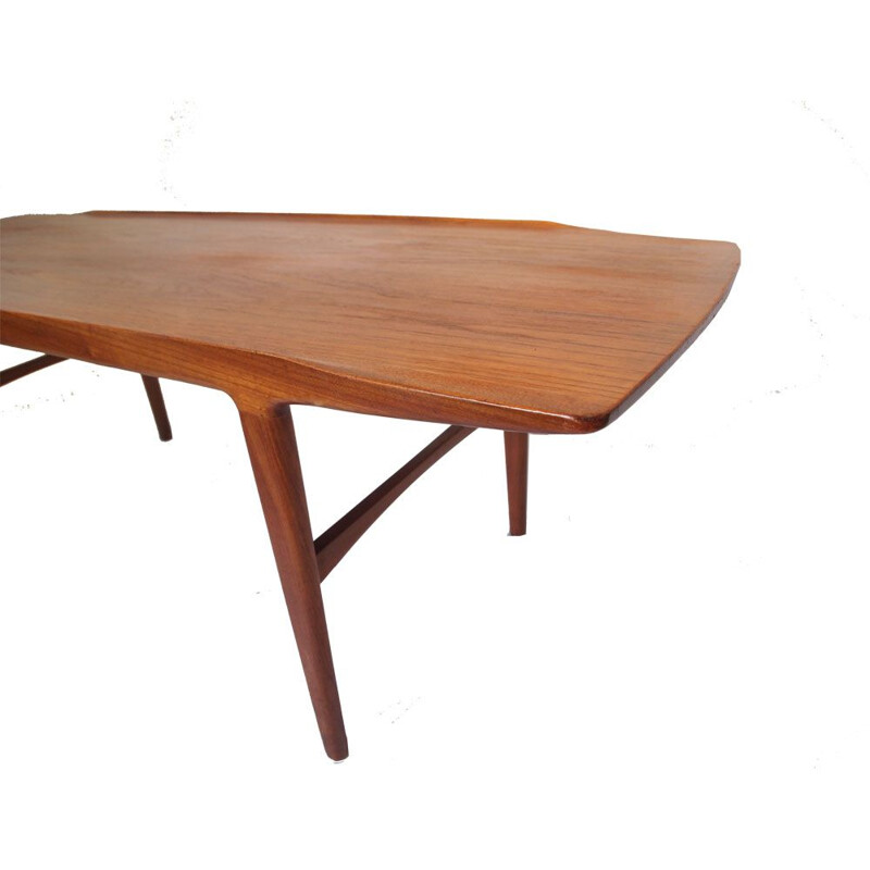 Vintage long Scandinavian coffee table