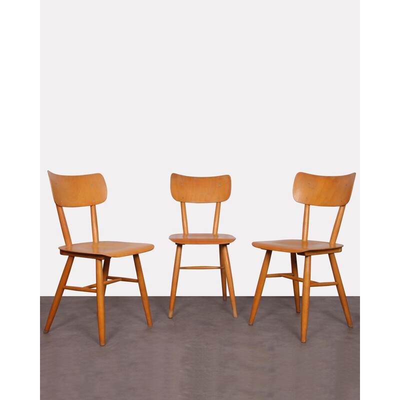 Set of 3 vintage chairs for ton 1960