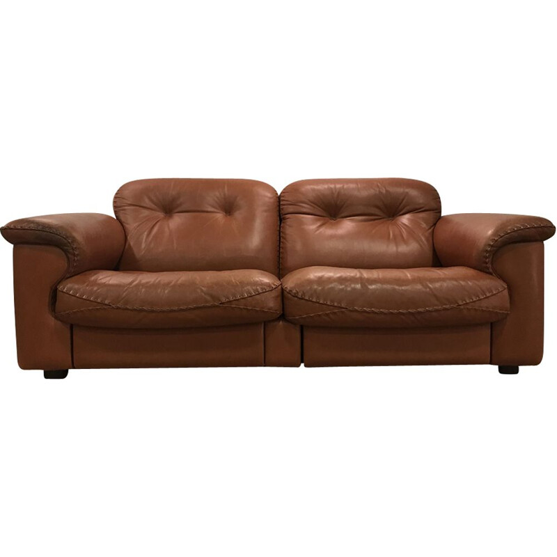Vintage De Sede DS101 sofa in brown leather