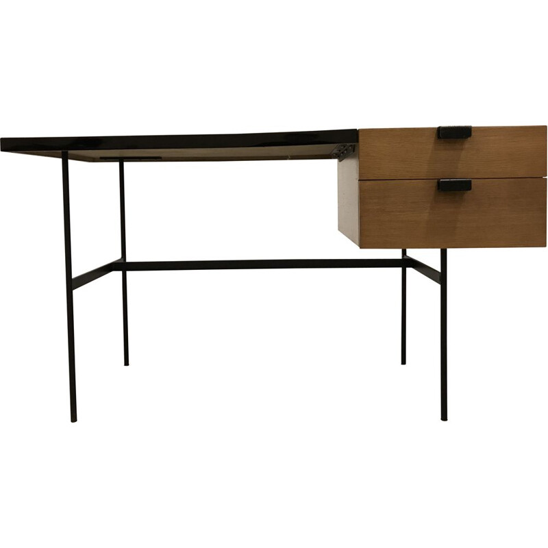 Vintage desk in oak by Pierre Paulin Thônet edition 1954