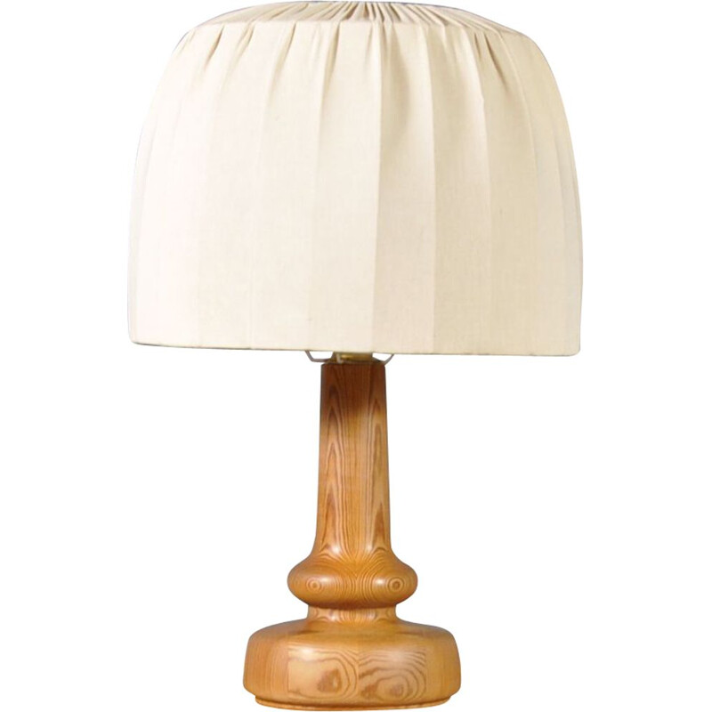 Vintage wooden table lamp by Hans-Agne Jakobsson for AB Ellysett,1960