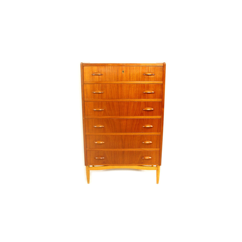 Vintage danish chest of drawers in teakwood 1960