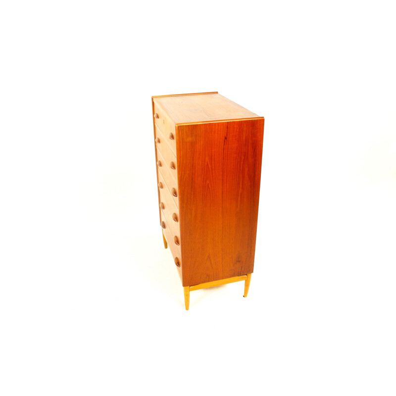 Vintage danish chest of drawers in teakwood 1960