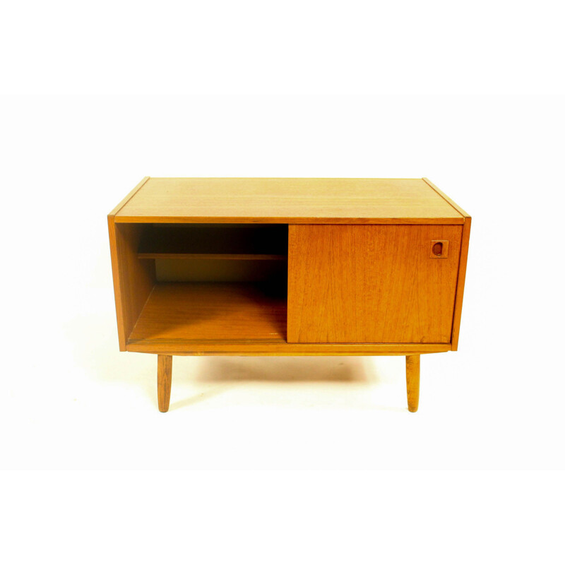 Vintage danish sideboard in teakwood with sliding doors 1960