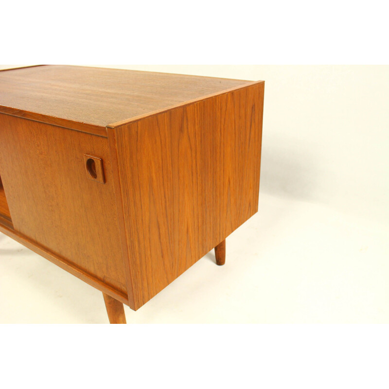 Vintage danish sideboard in teakwood with sliding doors 1960