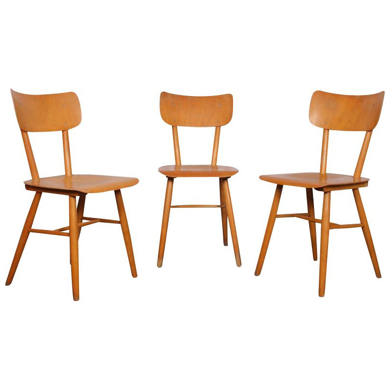 Set of 3 vintage chairs for ton 1960