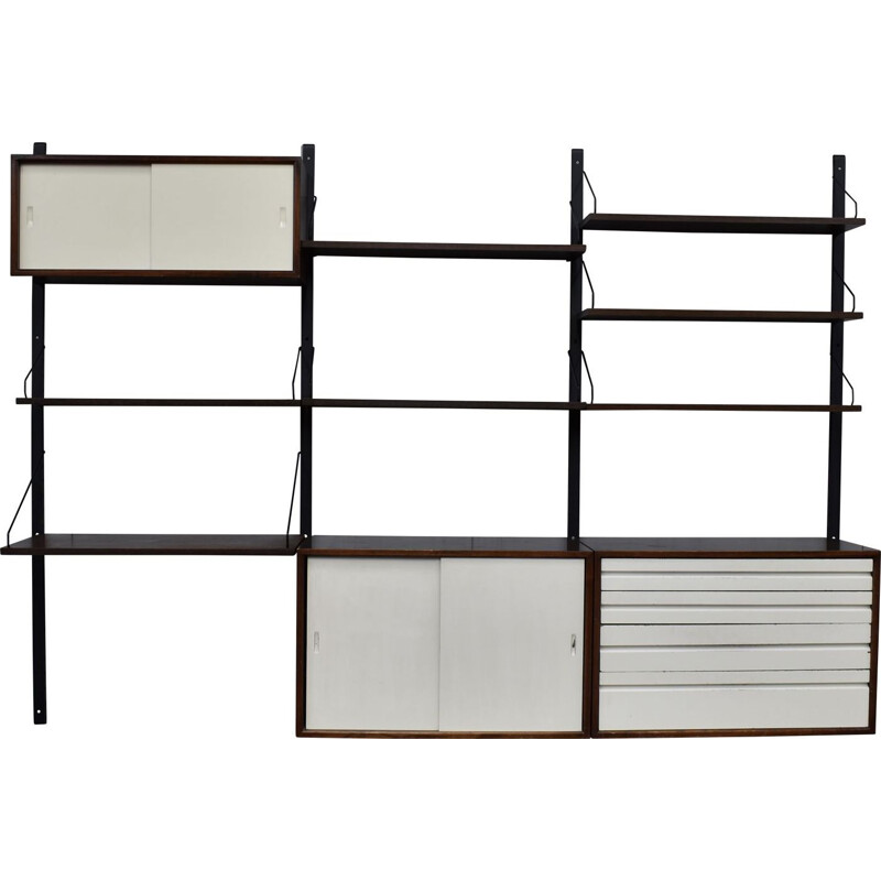 Vintage wall unit Royal in wenge Cadovius Denmark 1960-70s