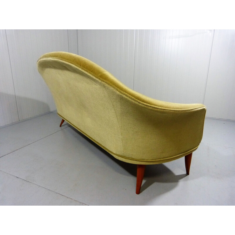 Vintage Paradiset sofa by Kerstin Hörlin-Holmquist for Nordiska Kompaniet in green velvet 1950