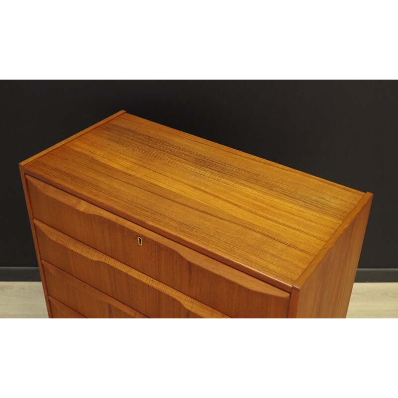 Vintage danish chest of drawers in teakwood 1960