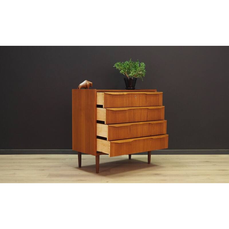 Vintage danish chest of drawers in teakwood 1960