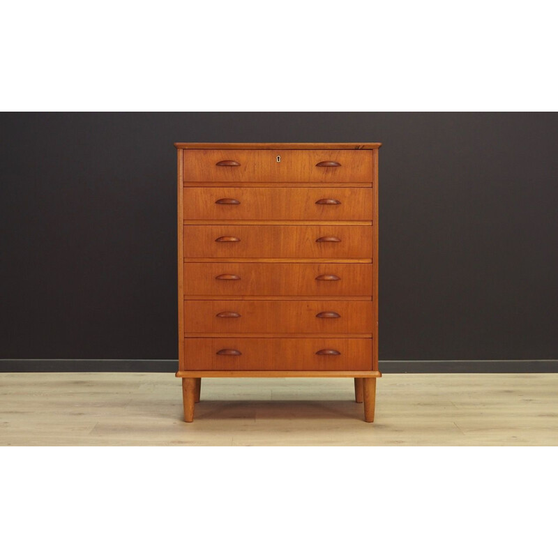 Vintage danish chest of drawers in teakwood 1970