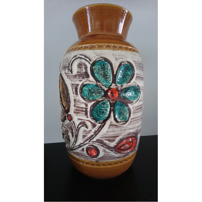 Vase vintage allemand pour West Germany en céramique 1970