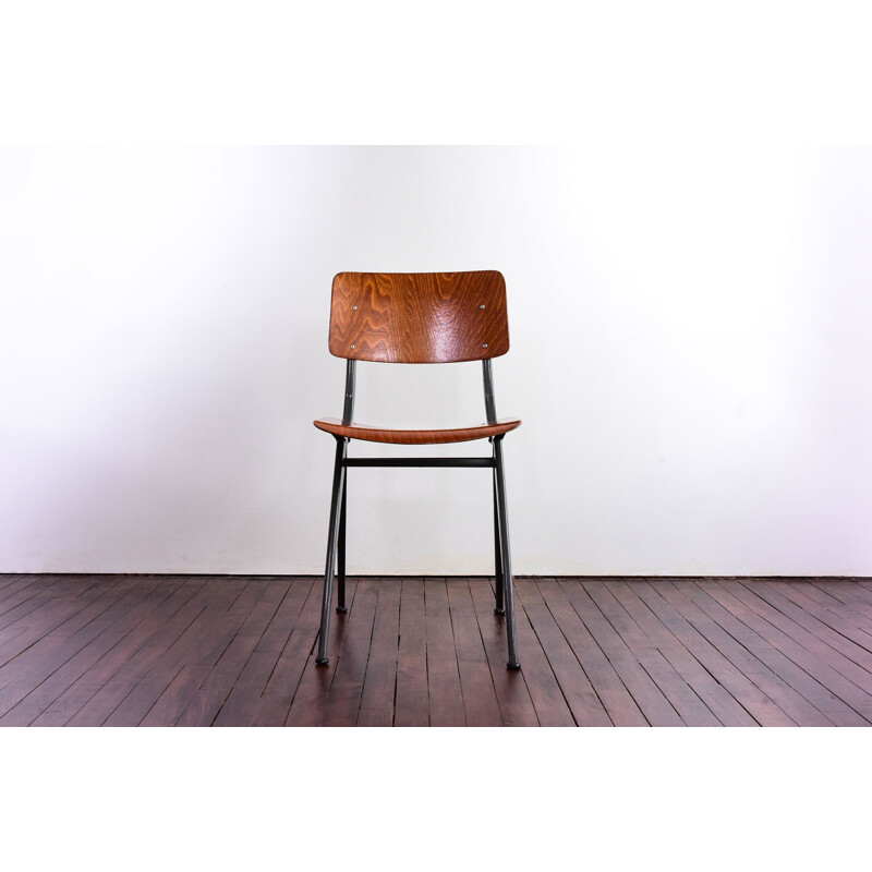 Vintage 202 chair for Marko Holland in metal and pagwood 1960