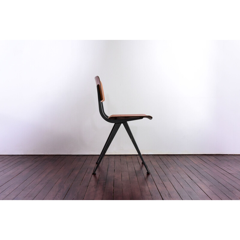 Chaise vintage 202 pour Marko Holland en métal et bois 1960