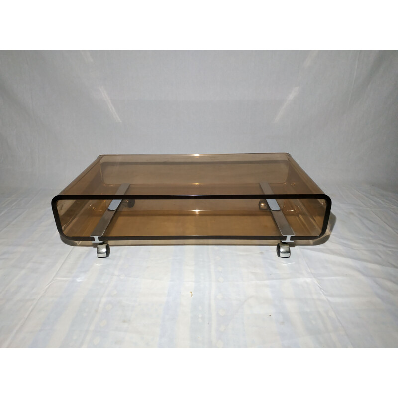 Vintage coffee table in plexiglas 1970