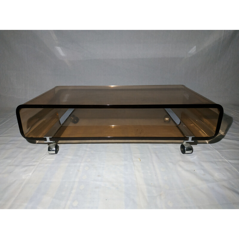 Vintage coffee table in plexiglas 1970