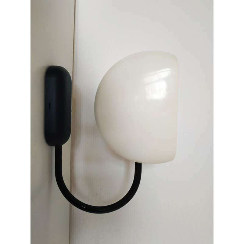 Vintage Tomo parete sconce for Luci in black and white lacquered metal 1980