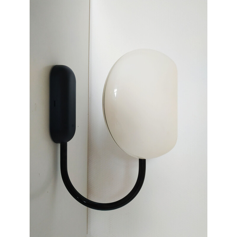 Vintage Tomo parete sconce for Luci in black and white lacquered metal 1980