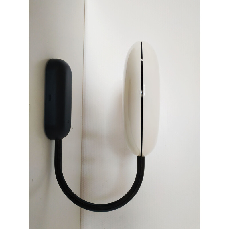 Vintage Tomo parete sconce for Luci in black and white lacquered metal 1980