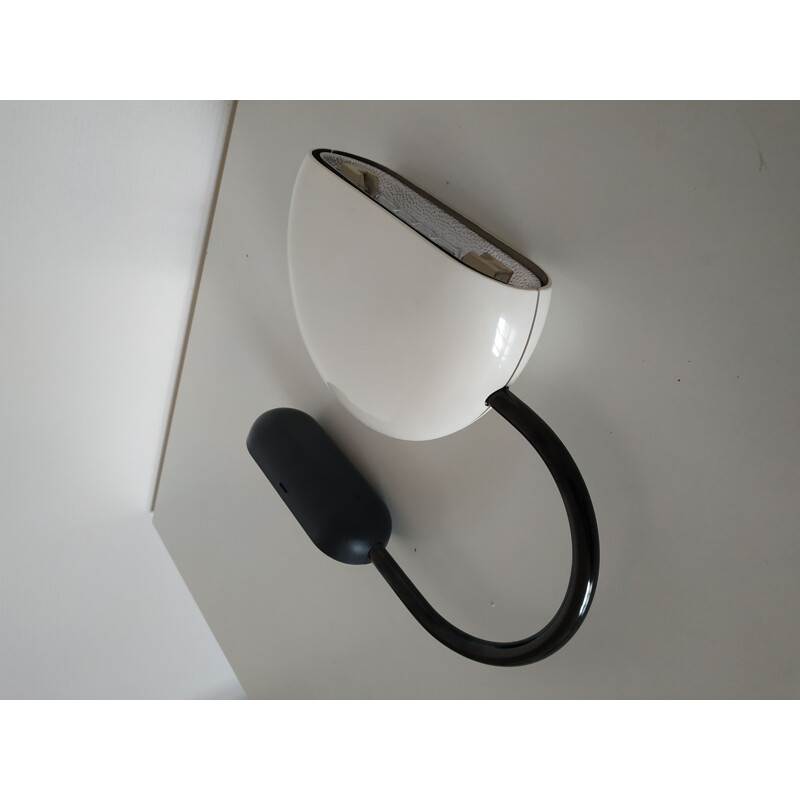 Vintage Tomo parete sconce for Luci in black and white lacquered metal 1980