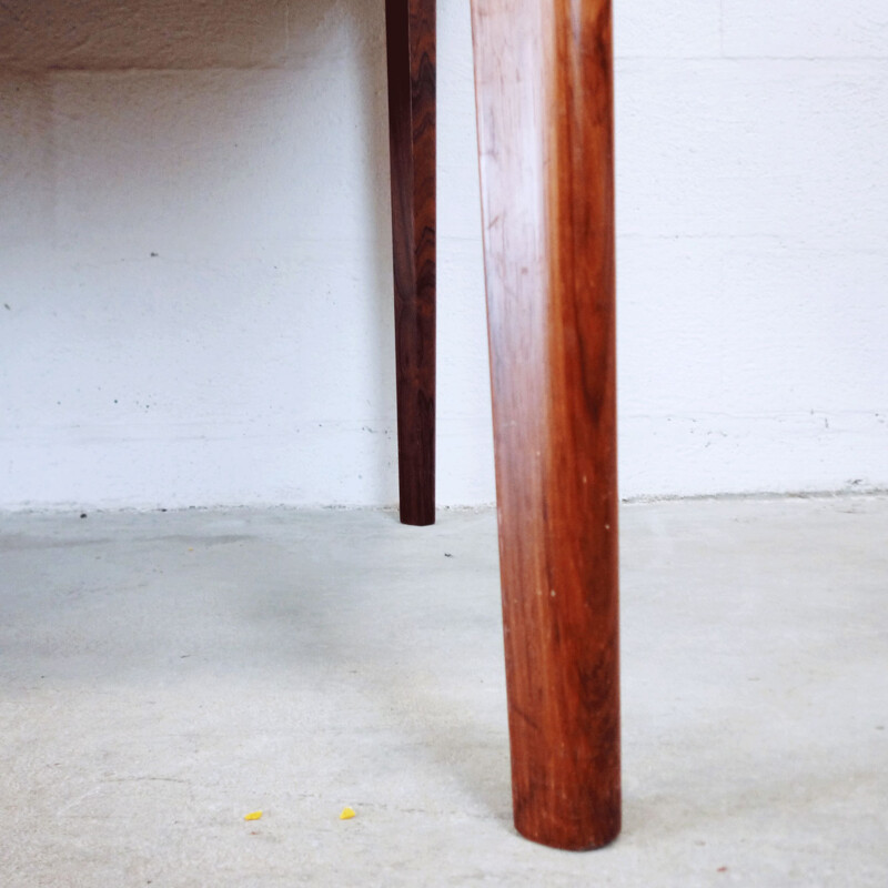 Vintage dining table extendable in rosewood, 1960s