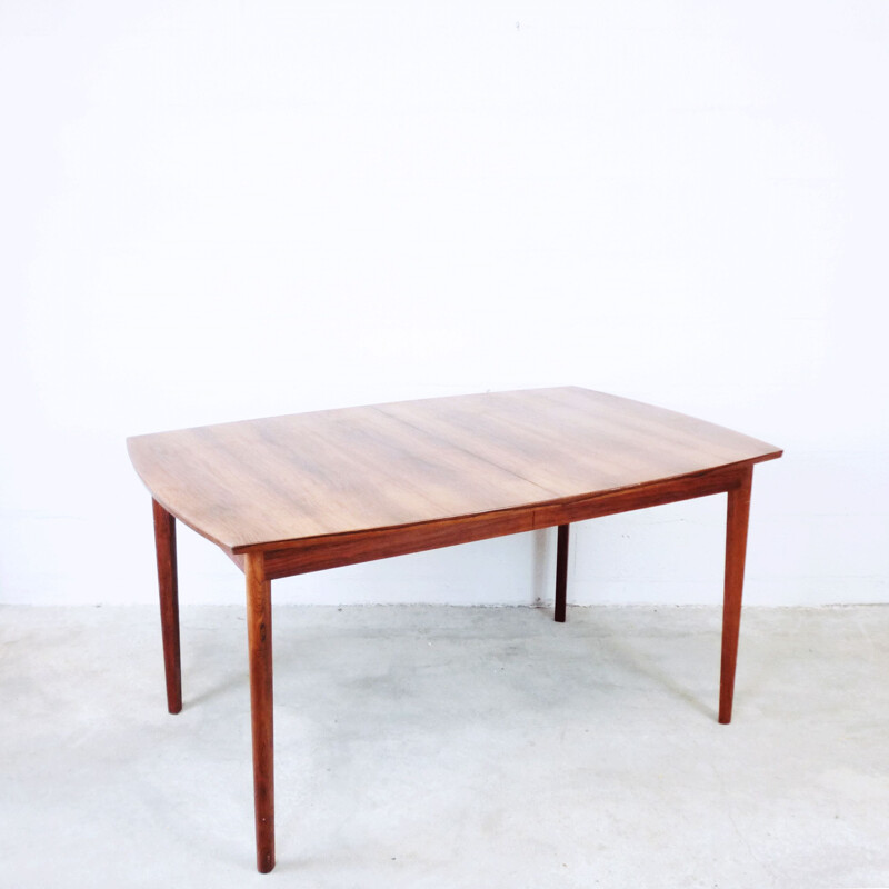 Vintage dining table extendable in rosewood, 1960s