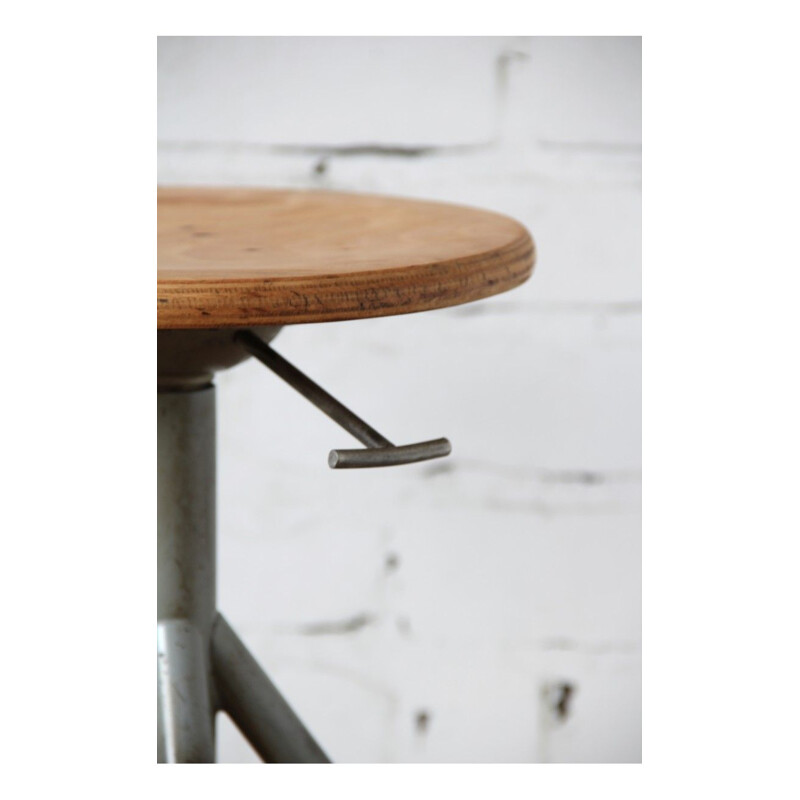 Vintage swivel stool France 1950s