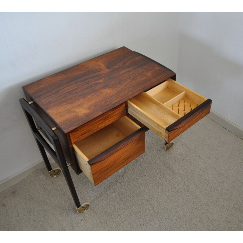 Vintage serving table in rosewood Denmark 1950s