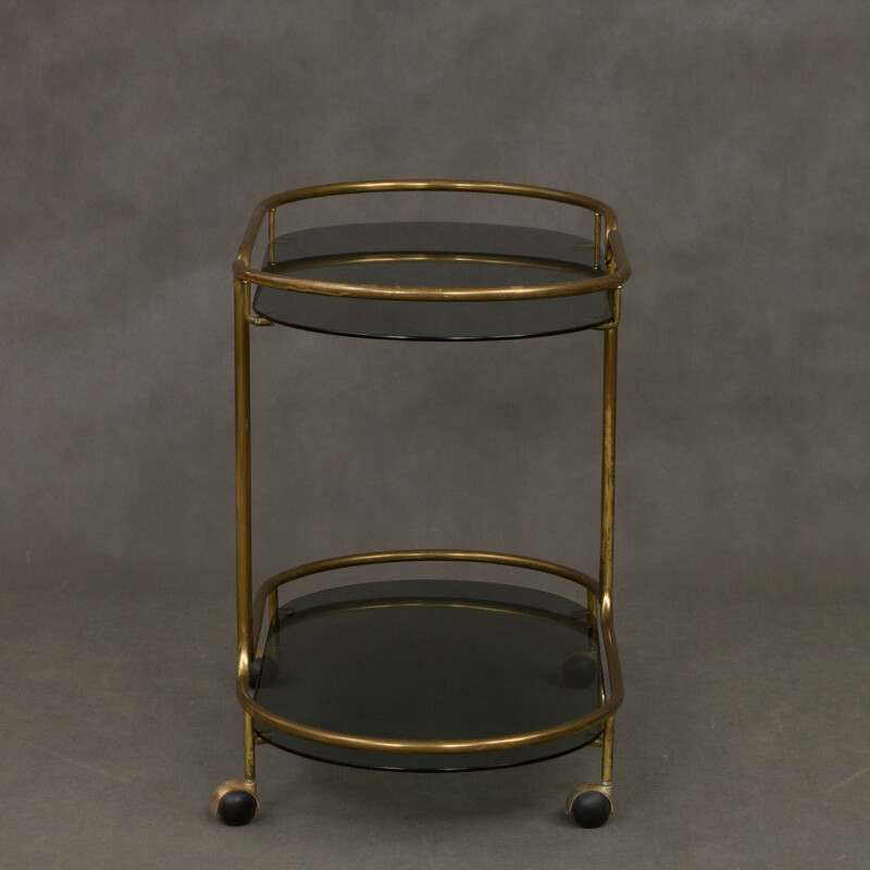 Vintage bar trolley in brass France