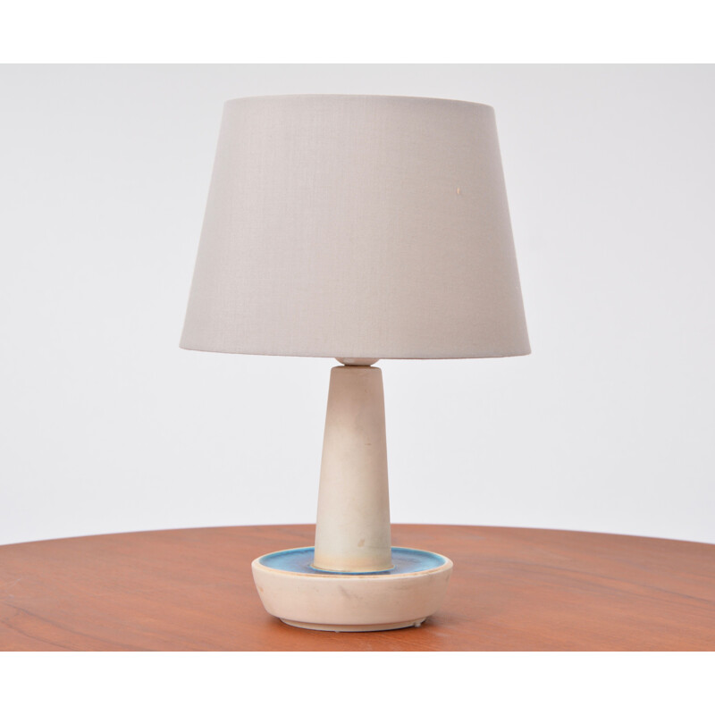 Vintage ceramic table lamp by Einar Johansen for Soholm Stentoj 1960s