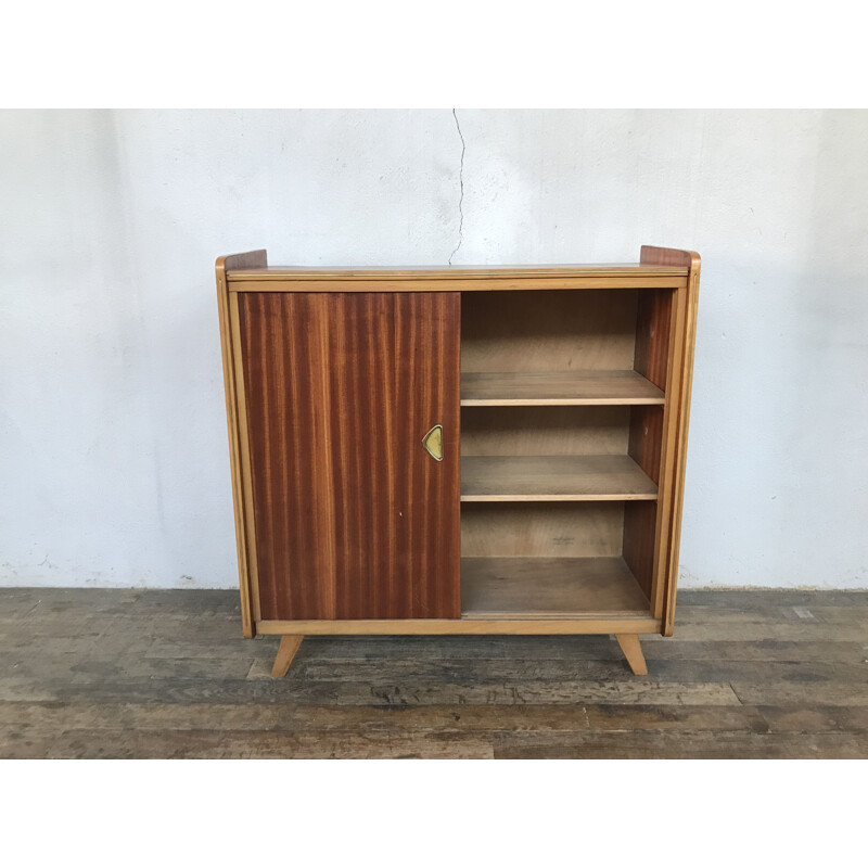 Vintage shoe cabinet with compass feet