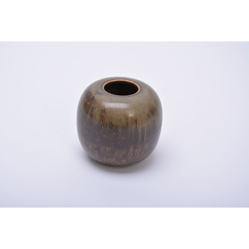 Vaso de cerâmica vintage da Valdemar Petersen para Bing e Grondahl, Dinamarca