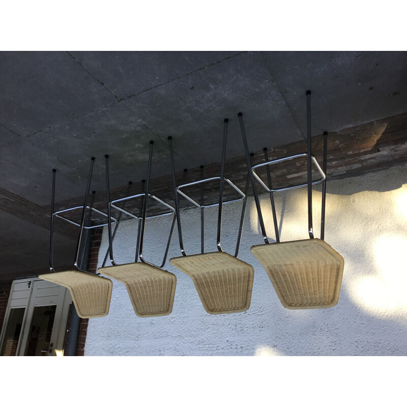 Set of 4 bar stools by Dirk van Sliedregt for Rohe