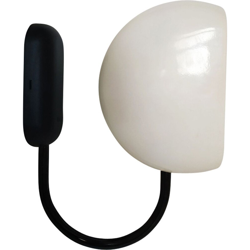 Vintage Tomo parete sconce for Luci in black and white lacquered metal 1980