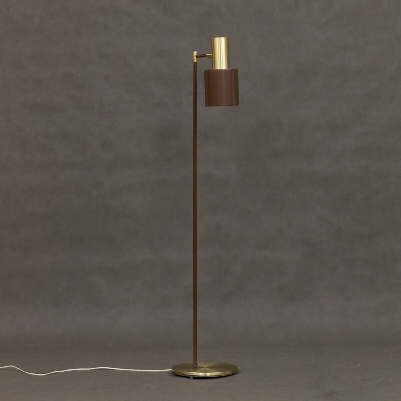 Vintage floor lamp for Fog & Mørup in brass and metal 1960