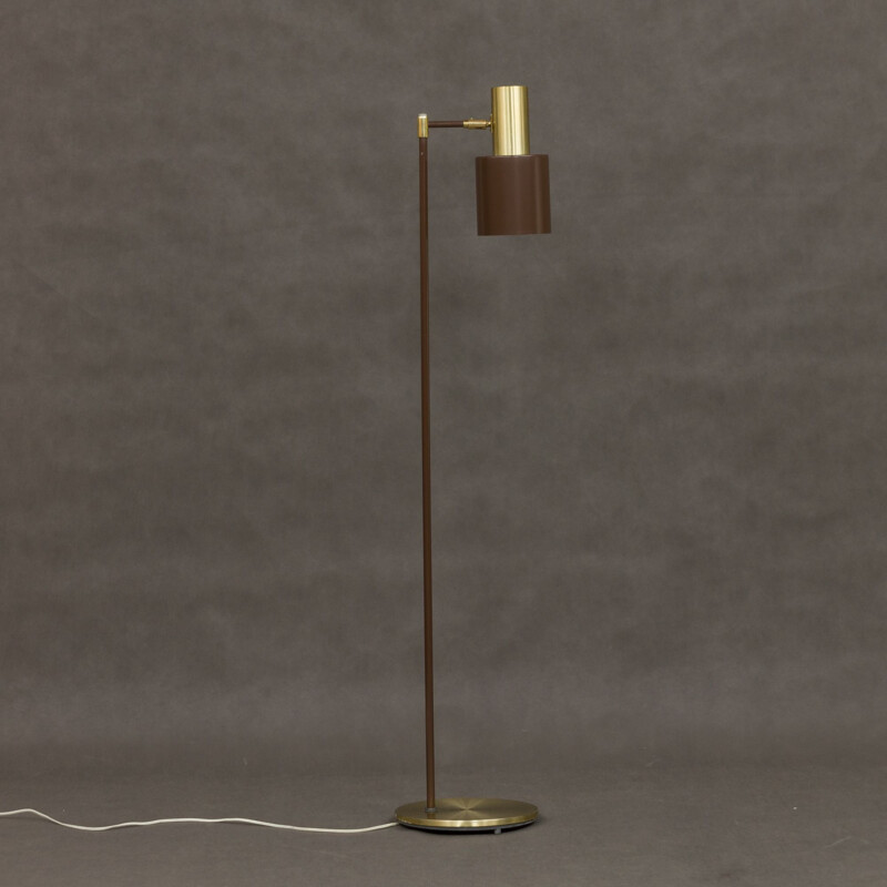 Vintage floor lamp for Fog & Mørup in brass and metal 1960