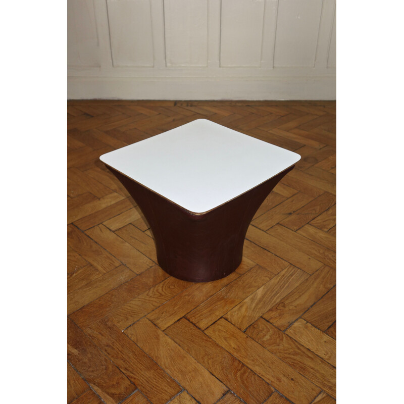 Vintage Mushroom side table with white top