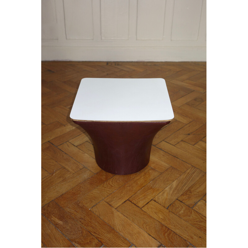 Vintage Mushroom side table with white top