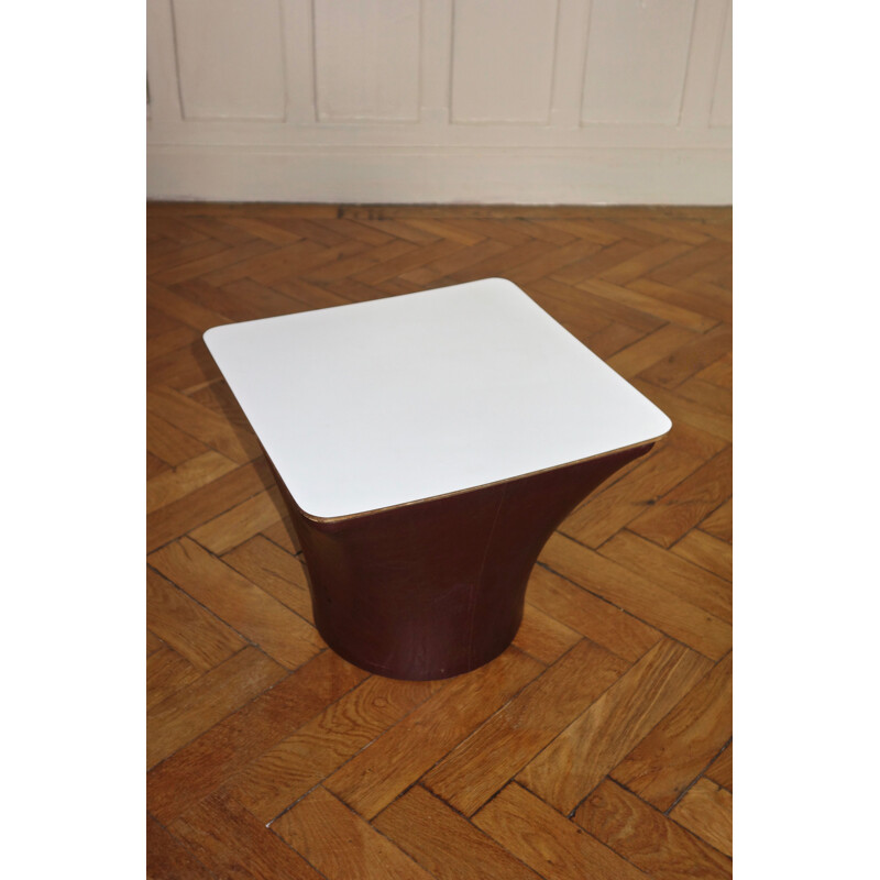 Vintage Mushroom side table with white top