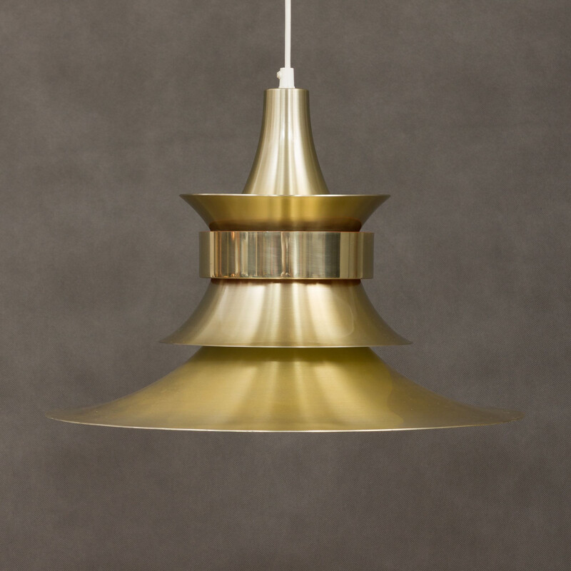 Vintage pendant lamp in aluminium by Bent Nordsted