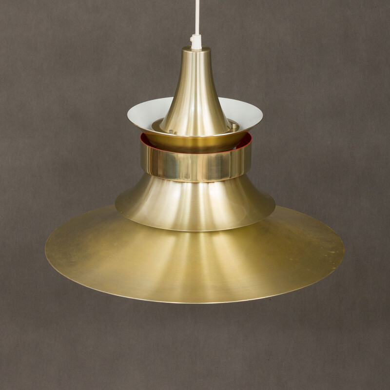 Vintage pendant lamp in aluminium by Bent Nordsted