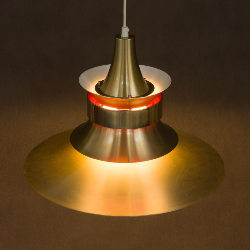 Vintage pendant lamp in aluminium by Bent Nordsted